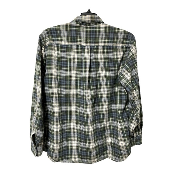L.L. Bean Plaid Flannel Shirt Mens M-Reg Traditional Fit Outdoor Casual - Picture 2 of 8